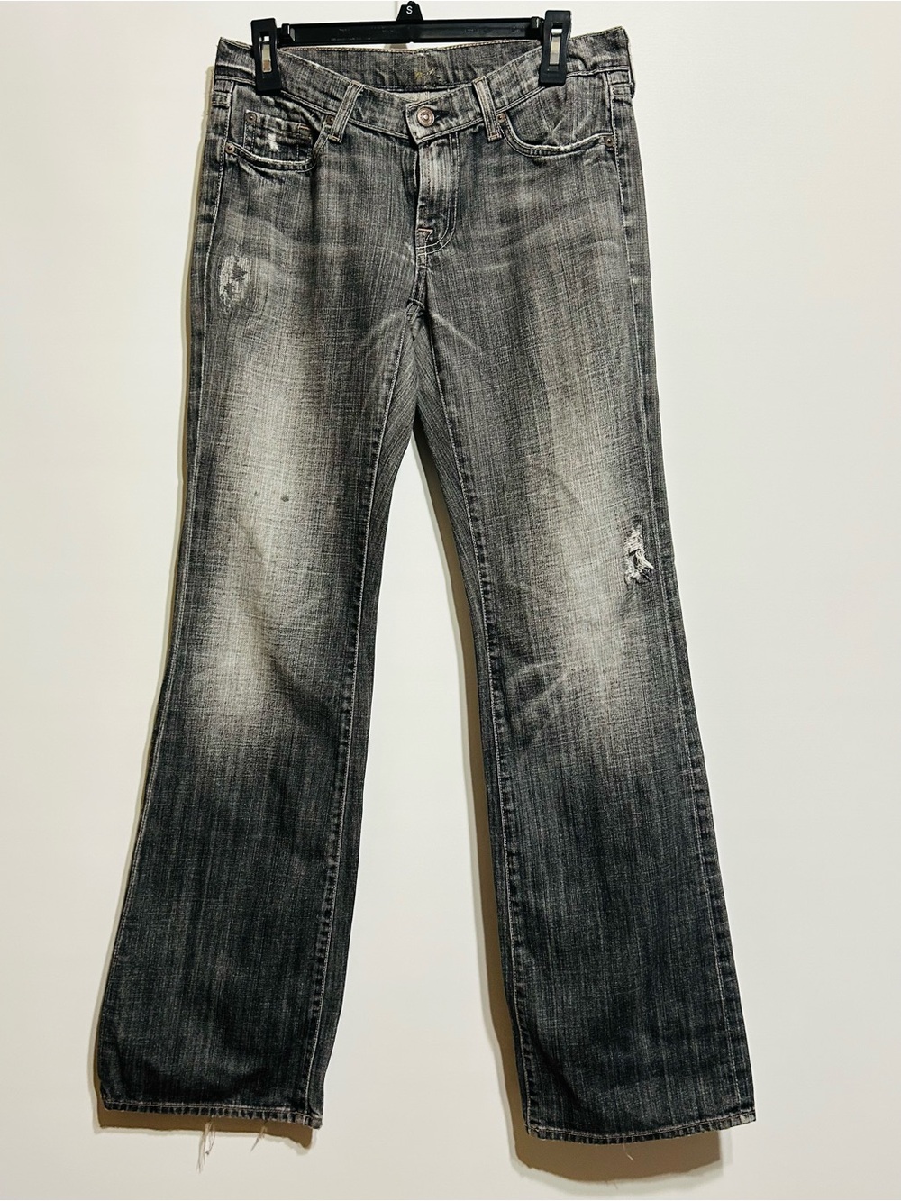 Vintage Y2K 7 For All Mankind Distressed  low rise Bootcut Jeans